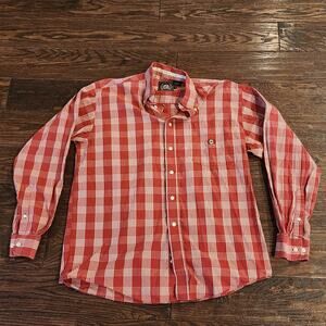 Men's Cinch Western striped Button Down Long Sleeve Shirt Medium M